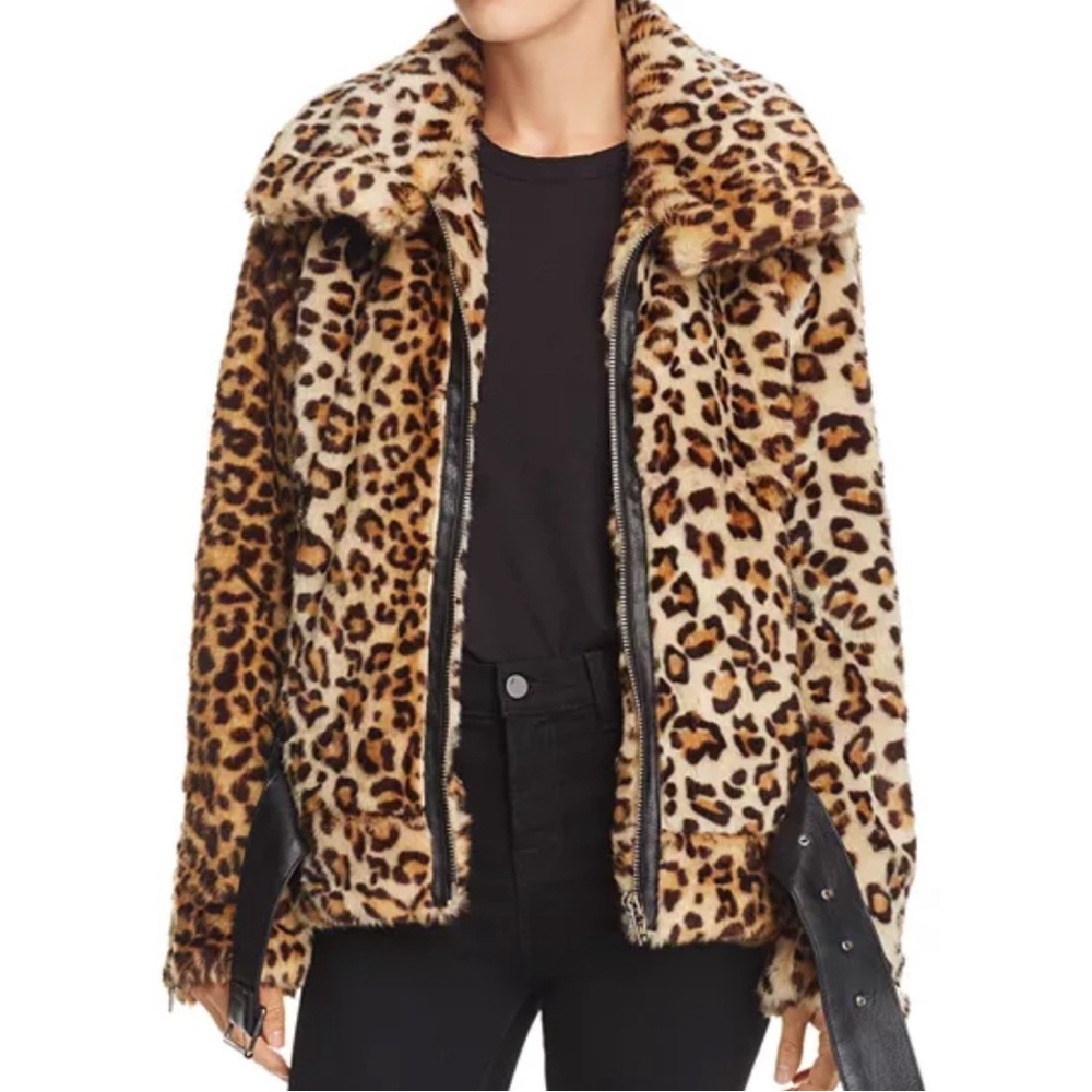 Leopard fur jacket